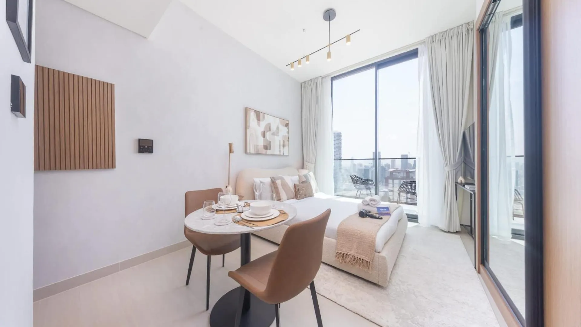 Apartment Chic Studio In Jvc Sleeps 2 With Balcony And Pool Dubai